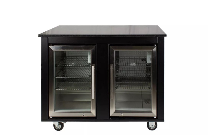 Beistelltisch Outdoormodul Maxi mit Granitoberfläche und 2 Kühlschränken von Merklinger