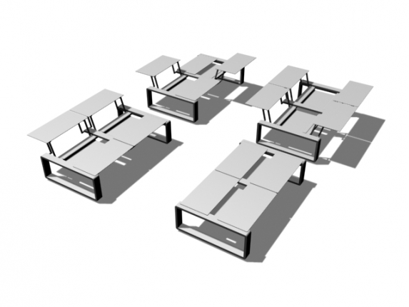 Kama modularer Loungetisch quattro von ego PARIS