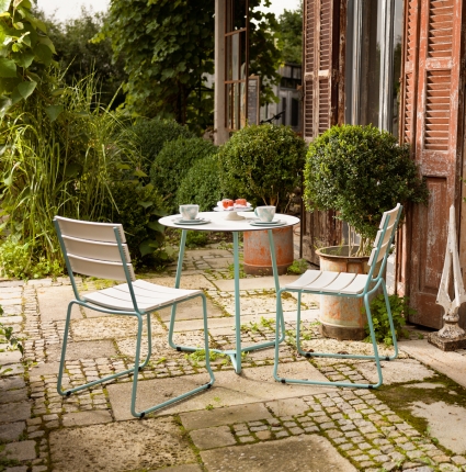 Balcony Bistrotisch von Weishäupl, Gestell Edelstahl pulverbeschichtet, Platte HPL