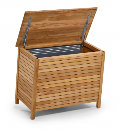 Deck Outdoor Pflanzboard von Weishäupl, Teak mit Edelstahlaufsatz