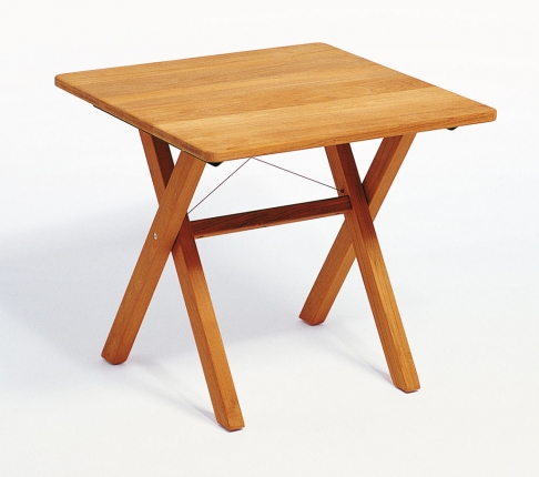 Cross Tisch von Weishäupl, 80x80cm, Teak, klappbar