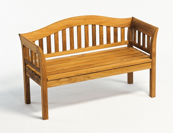 Viktorian 2-Sitzer Gartenbank von Weishäupl, 140x55x88cm, Teak