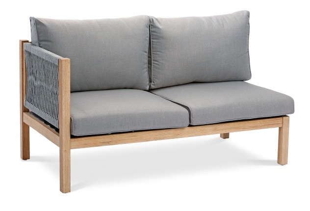 Mosambik Seitenteil Lounge 2-Sitzer links Grandis/grau