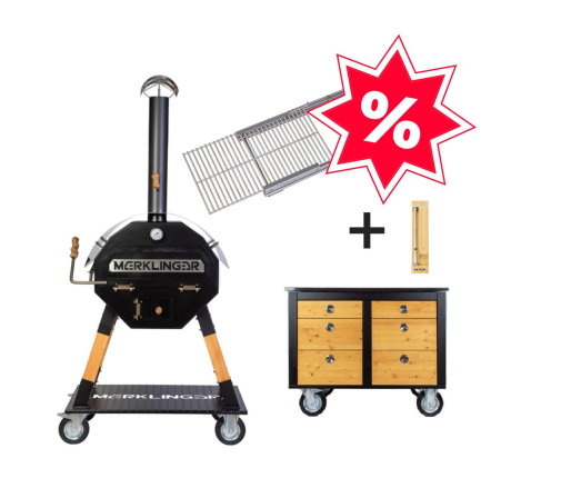 Black Special - Merklinger 800 + Outdoormodul Lotti plus Grillrost und Meater Pro gratis