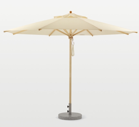 Klassiker Sonnenschirm von Weishäupl, 350cm, Bespannung natur, inkl. Flaschenzug
