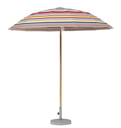Pagoden Sonnenschirm von Weishäupl, 240cm, Bespannung multicolor inkl Flaschenzug, Knick