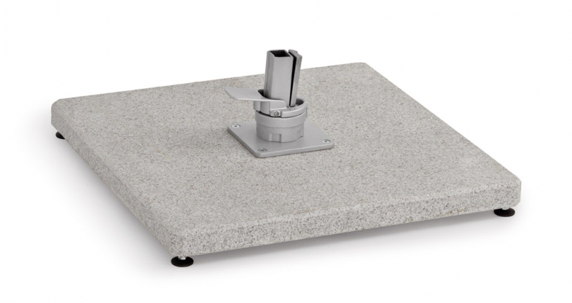Bodenplatte Granit grau/weiss für Freiarmschirm, 125kg, Weishäupl