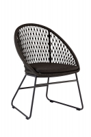 Kuta Outdoor Designstuhl, Gestell Aluminium anthrazit mit Kordelgeflecht, inkl. Sitzkissen, Niehoff Kuta Outdoor Designstuhl, Gestell Aluminium anthrazit mit Kordelgeflecht, inkl. Sitzkissen, Niehoff